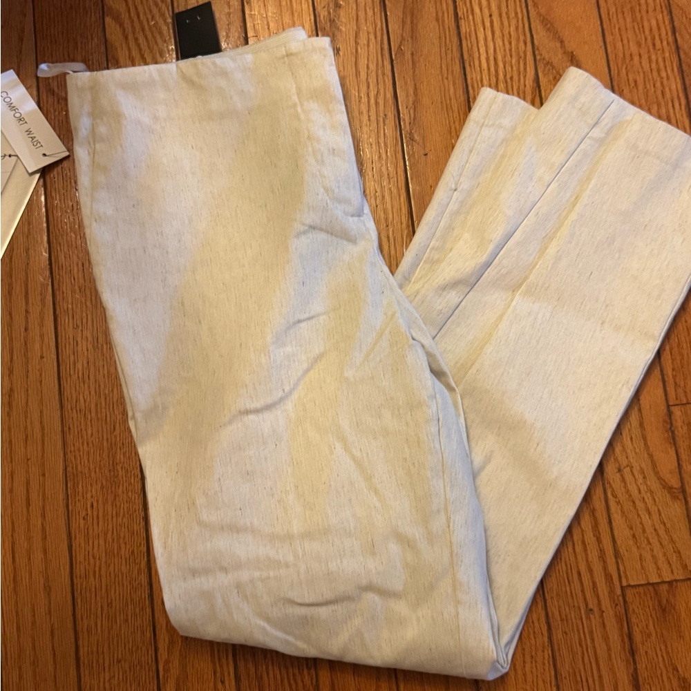Amanda & Chelsea Linen Blend Stretch Ankle Pant